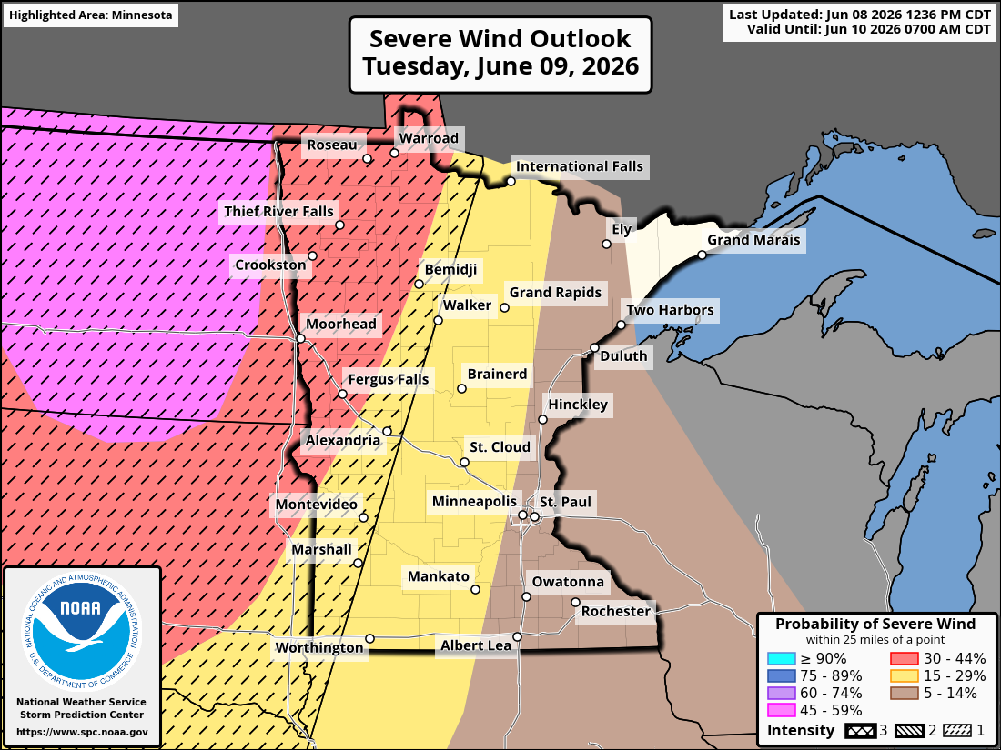 Damaging Wind Threat on Tuesday