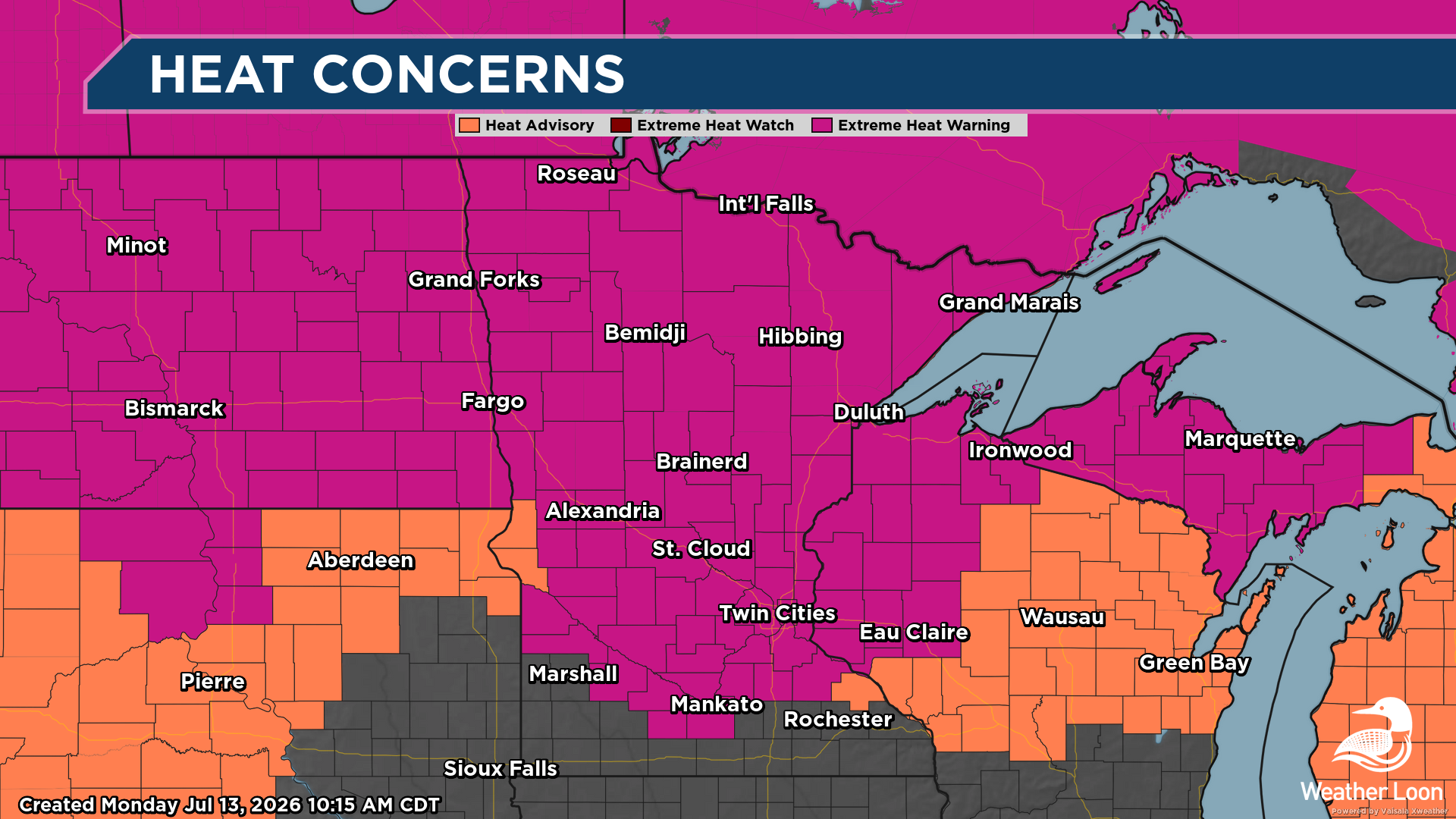 Heat alerts in place to begin the week across the state.