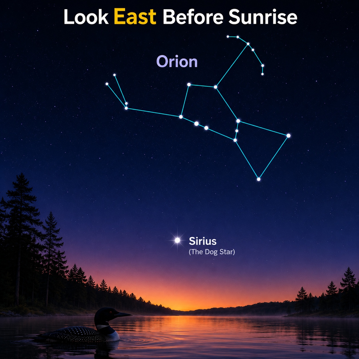 The Dog Star Sirius - Look East Before Sunrise