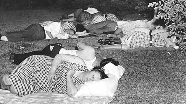People Sleeping Outside During the 1936 Heat Wave - Courtesy of Minnesota Historical Society