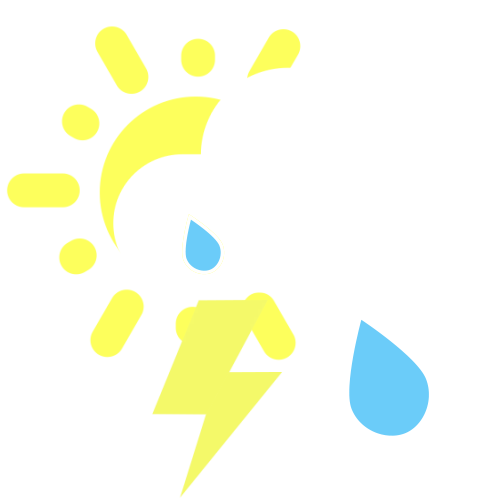 Mostly Cloudy with Light Showers and Chance of Storms