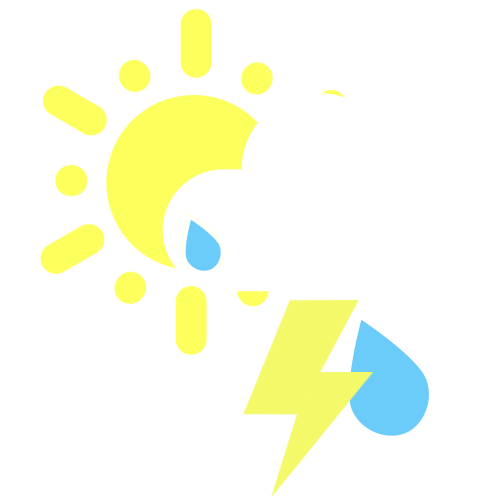 Partly Cloudy with Showers and Isolated Storms