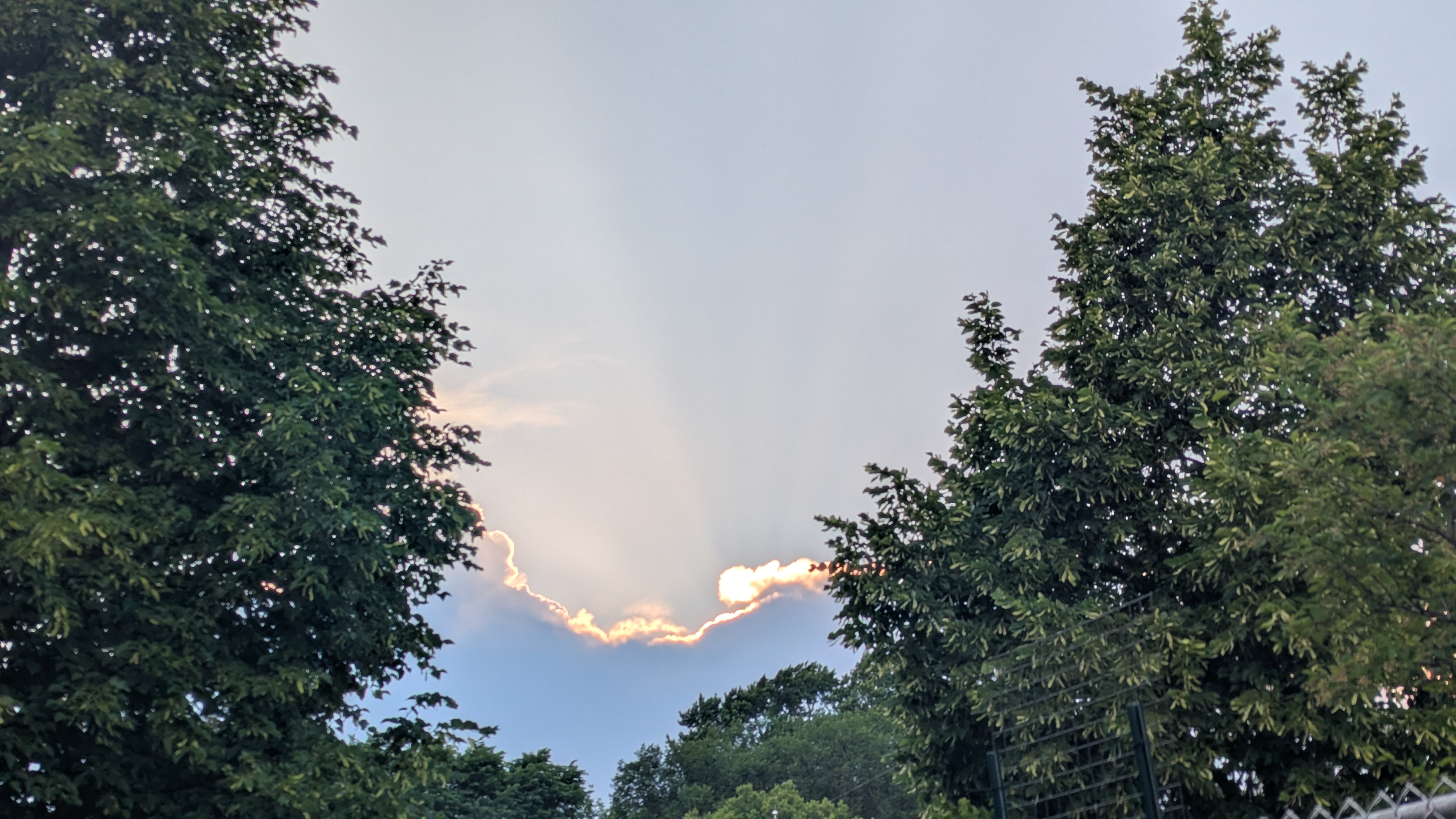 Storms to the west of the cities.